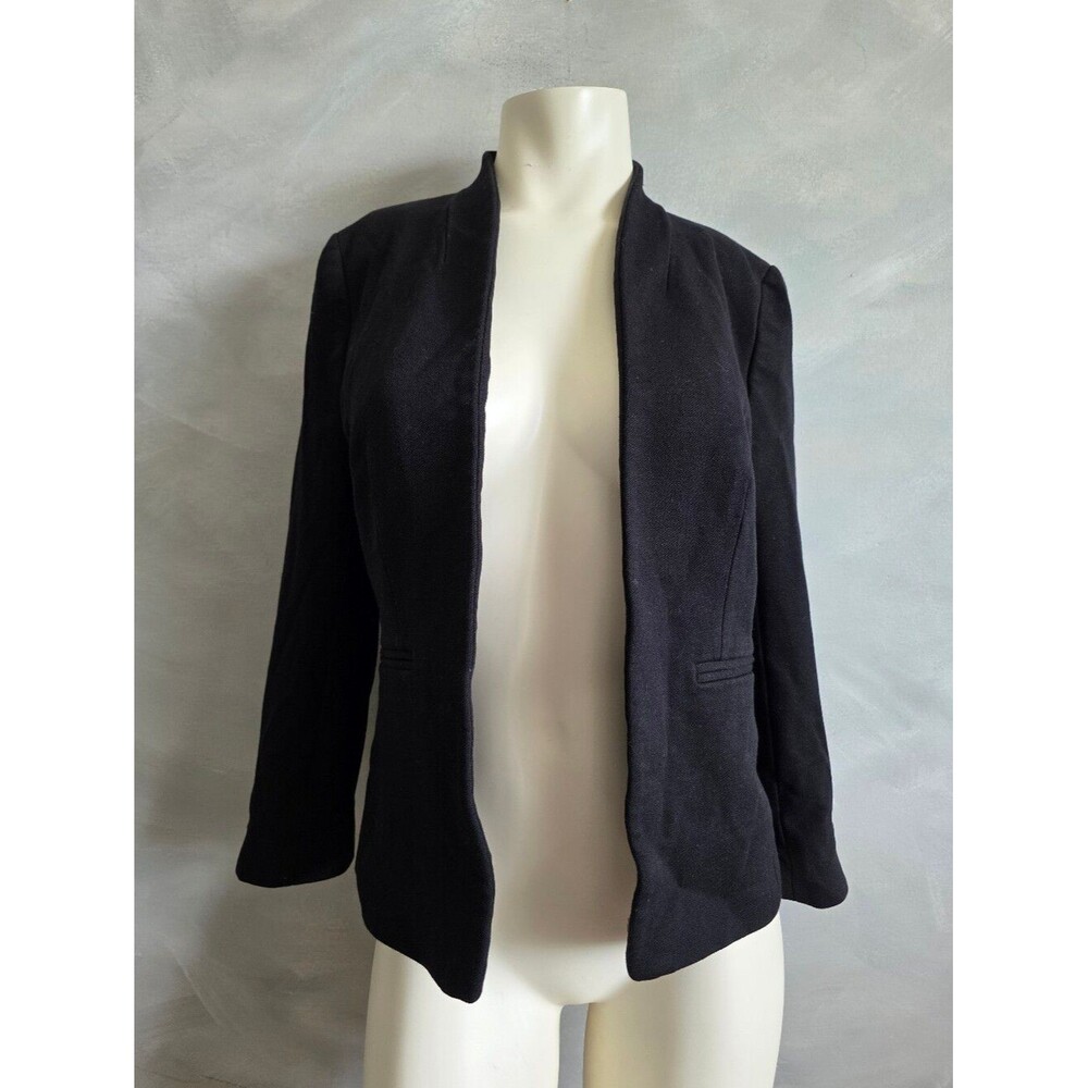 J. Cew 365 Black Open Front Blazer Stretch Twill Going Out Womens 6